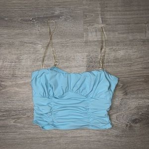 Ruched Blue PVC Strap💙💧